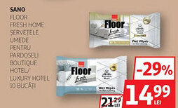 Auchan SANO Floor fresh home șervețele umede Ofertă