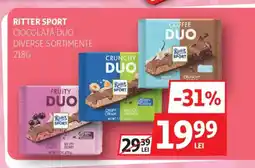 Auchan RITTER SPORT Ciocolată duo Ofertă