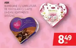 Auchan ABK Bomboane cu umplutură de ciocolată cu lapte Ofertă