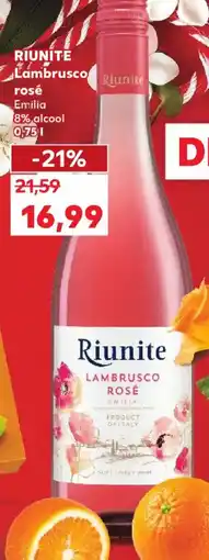 Kaufland RIUNITE Lambrusco rosé Emilia Ofertă