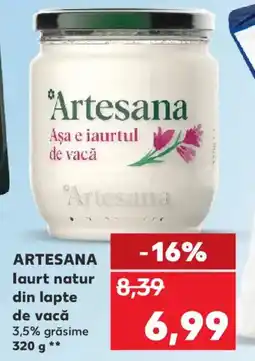 Kaufland ARTESANA laurt natur din lapte de vacă Ofertă