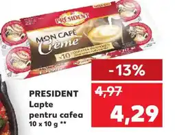 Kaufland PRESIDENT Lapte pentru cafea Ofertă