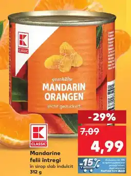 Kaufland Mandarine felii întregi Ofertă