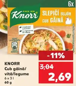Kaufland KNORR Cub găină/ vitǎ/legume Ofertă