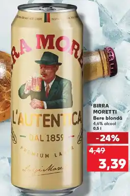 Kaufland BIRRA MORETTI Bere blondă Ofertă