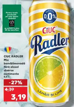 Kaufland CIUC RADLER Mix bere&limonadă fără alcool Ofertă