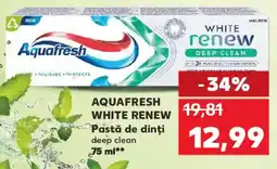 Kaufland AQUAFRESH WHITE RENEW Pastă de dinți deep clean Ofertă