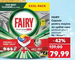 Kaufland FAIRY Capsule pentru mașina de spălat vase platinum plus / platinum Ofertă