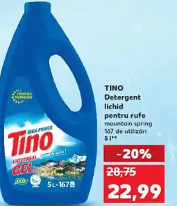 Kaufland TINO Detergent lichid pentru rufe mountain spring Ofertă