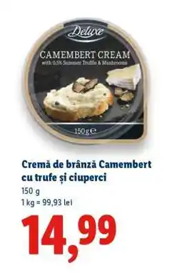 Lidl Cremă de brânză Camembert cu trufe și ciuperci Ofertă
