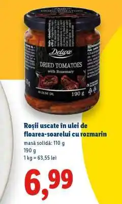 Lidl Roșii uscate în ulei de floarea-soarelui cu rozmarin Ofertă