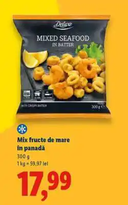 Lidl Mix fructe de mare în panadă Ofertă