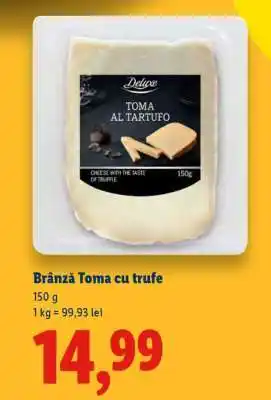 Lidl Brânză Toma cu trufe Ofertă
