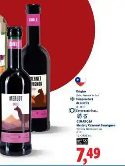 Lidl Cimarosa Merlot / Cabernet Sauvignon Ofertă