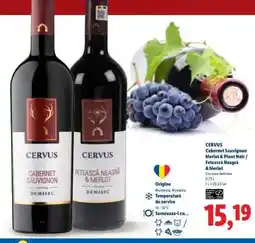 Lidl CERVUS Cabernet Sauvignon Merlot & Pinot Noir / Fetească Neagră & Merlot Ofertă