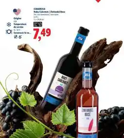 Lidl CIMAROSA Ruby Cabernet / Zinfandel Rose Ofertă