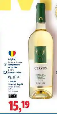 Lidl CERVUS Fetească Regală Ofertă