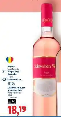 Lidl CRAMELE RECAȘ Schwaben Wein Ofertă