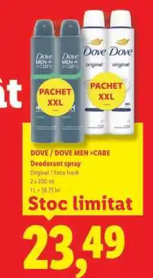 Lidl DOVE / DOVE MEN +CARE Deodorant spray Ofertă