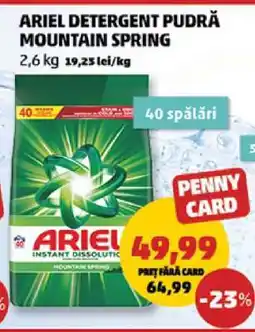 Penny ARIEL DETERGENT PUDRĂ MOUNTAIN SPRING Ofertă