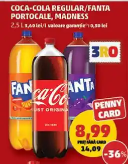 Penny COCA-COLA regular / FANTA portocale/madness Ofertă