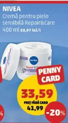 Penny NIVEA Cremă pentru piele sensibilă Repair&Care Ofertă