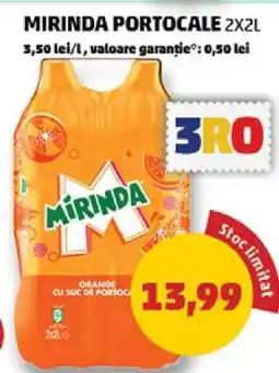 Penny MIRINDA PORTOCALE 2x2L Ofertă