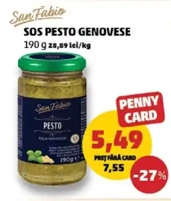 Penny San Fabio Sos Pesto Genovese Ofertă
