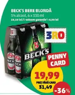 Penny BECK‘S Bere blondă Ofertă