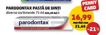 Penny PARODONTAX Pastă de dinți Ofertă