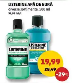 Penny LISTERINE Apă de gură Ofertă