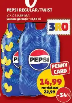 Penny PEPSI REGULAR / TWIST Ofertă
