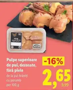 Lidl Pulpe Superioare de Pui, Dezosate, Fără Piele Ofertă