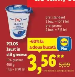 Lidl Pilos Iaurt în stil grecesc Ofertă