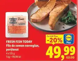 Lidl FRESH FISH TODAY File de somon norvegian, porționat Ofertă