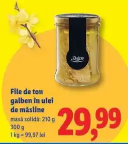 Lidl File de ton galben în ulei de măsline Ofertă