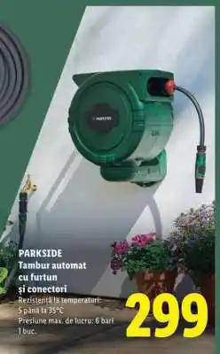 Lidl PARKSIDE Tambur automat cu furtun și conectori Ofertă