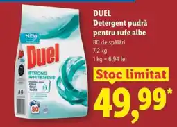Lidl DUEL Detergent pudră pentru rufe albe Ofertă