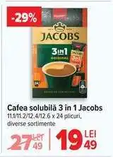Carrefour Cafea solubilă 3 în 1 Jacobs Ofertă