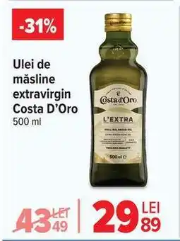 Carrefour Ulei de măsline extravirgin Costa D’Oro 500 ml Ofertă