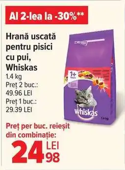 Carrefour Hrană uscată pentru pisici cu pui Whiskas Ofertă