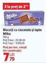 Carrefour Biscuiți cu ciocolată și lapte Milka Ofertă