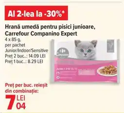 Carrefour Hrană umedă pentru pisici junioare, Carrefour Companino Expert Ofertă
