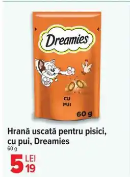 Carrefour Hrană uscată pentru pisici, cu pui, Dreamies Ofertă