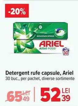 Carrefour Detergent rufe capsule Ariel Ofertă