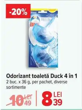 Carrefour Odorizant toaletă Duck 4 în 1 Ofertă