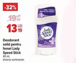 Carrefour Deodorant solid pentru femei Lady Speed Stick Ofertă