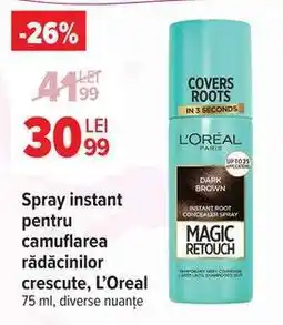 Carrefour Spray instant pentru camuflarea rădăcinilor crescute, L'Oreal Ofertă
