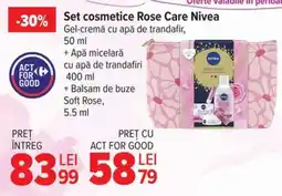 Carrefour Set cosmetic Rose Care Nivea Ofertă