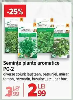 Carrefour Semințe plante aromatice PG-2 Ofertă